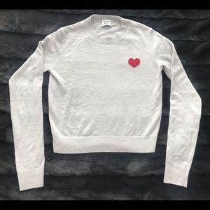 ARITZIA | Sunday Best Heart Sweater - Pale Gray
